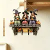 Novos Produtos Transfronteiriços Halloween Ornamentos Decorativos Planos de Madeira Porta-Chaves Pingentes Decorativos Atacado