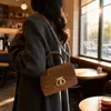 Bolso de Mujer con Diseño de Estampado de Leopardo Otoño 2025 Nuevo Versátil Gama Alta Simple Casual Bandolera Cruzada Bolso de Mano Exquisito