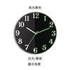 Reloj de Pared de Madera Luminoso 3D de 30 cm, Reloj Silencioso, Resplandor de Veta de Madera, Reloj Fluorescente Creativo Personalizado de MDF