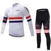 JIEPOLLY roupa de ciclismo traje de manga comprida almofada de silicone bicicleta masculina e feminina secagem rápida roupas para atividades ao ar livre