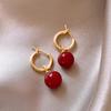 Pendientes de Moda Estilo Influencer con un Diseño Único, Aretes Sencillos Redondos Estilo Coreano con Perla Swarovski, Pendientes Elegantes, Aretes de Botón