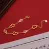 Vietnam Shajin Antigo Fa Esmalte Dourado Seis Cabaças Pulseira Latão Banhado a Ouro Azul Queimado Fulu Duplo Completo Pulseira