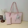 Bolsa tote grande com estampa de estrelas para mulheres, nova bolsa de mão versátil primavera/verão 2026, bolsa de ombro/sob o braço moderna e estilosa