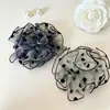Pinza de Plátano de Malla con Volantes y Plisados de Lunares para Mujer, Modelo Nuevo 2026, Accesorio Elegante y Versátil para Coletas