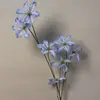 Flores artificiais em tons de roxo estilo Monet para casamentos no jardim, arranjos de chão para salão de casamentos, flores de seda roxo claro e roxo pálido em estoque