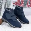 Botas de Nieve Invierno 2025 Comercio Exterior Zapatos Nuevos para Papá Comercio Exterior Al por Mayor Botas de Algodón Casuales Transfronterizas Botas de Algodón Cálidas con Forro de Lana