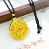 Loja de Ouro Mesmo Estilo Ouro Areia Vajra Cravejado de Diamante Bússola Oito Tesouros Pingente Bússola Oito Tesouros Esmaltada Corrente para Suéter