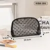 Bolsa de Maquillaje Nueva Estilo Forma de Corazón, Bolsa de Almacenamiento de Malla de Gran Capacidad, Neceser Compacto Portátil de Viaje para Mujeres, Estilo Ins