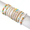 Estilo Bohemio Transfronterizo Europeo y Americano Ojos de Cuentas de Arroz Coloridas Juego de Diez Piezas Pulsera de Cuentas Exagerada Dopamina Venta al por Mayor para Mujeres