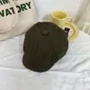 Sombrero de ala corta retro minimalista japonés para mujer, boina de pintor versátil que estiliza el rostro, para llevar atrás, gorra tipo yuppie, de repartidor, pico de pato