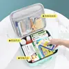 Bolsa de Almacenamiento de Medicamentos para el Hogar Caja de Medicamentos de Tela Portátil para Viajes Portátil Protectora Kit de Primeros Auxilios para Prevención de Epidemias para Estudiantes