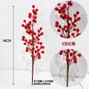 Ornamentos Decorativos Artificiais de Azevinho Vermelho para Natal e Festival da Primavera, Planta Fruta Vermelha Fruta da Fortuna Alta Simulação