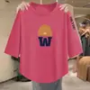 Nuevo Top Camiseta Casual Simple de Moda Coreana para Mujer 2026 Primavera/Verano Manga Siete Cuello Redondo Holgado Artículo Caliente
