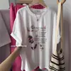 Camiseta Blanca de Manga Corta de Algodón Puro Estilo Holgado y Relajado Estilo Americano para Mujer Verano 2026 Nuevo Diseño Top de Manga Media de Nicho