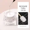 Cola de Puxar Fio Platina de Alto Brilho Cola de Puxar Fio Dourado de Alta Densidade Sem Limpeza Óleo Esmalte para Unhas Cola de Puxar Fio Metálico Elástico
