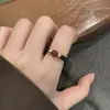 Anéis de Pedra Calcedônia da Sorte para o Ano de Nascimento, Anéis de Casal com Moeda de Cobre, Anéis com Pedra Olho de Gato com Design Exclusivo para Amigas, Anéis Empilháveis