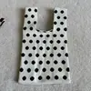 Bolso de Mano Grueso de Alto Peso Estilo Ins, Bolso Tote de Moda, Bolso Cubo Sencillo, Bolso Tejido para el Día de la Diosa