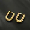 [Electrochapado en Oro Real] Pendientes Coreanos Simples Cuadrados Franceses Lujo Accesible Elegantes Nicho Diseño de Gama Alta