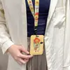 Patito molesto pato molesto caricatura conjunto de insignias de estudiante cuerda larga para colgar en el cuello tarjeta de pase Yangcheng tarjeta de acceso anti-pérdida Bada