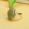 Anillo de Jade Hetian Natural Aiyu Anillo de Dedo de Jadeíta Nuevo Estilo Chino Joyería al por Mayor Dropshipping S4051712L