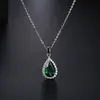 Collar con Colgante de Circonita en Forma de Lágrima para Mujer, Joyería Elegante y Sencilla de Cadena para Clavícula