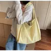 Bolso de Lona Coreano de Nicho para Mujer 2025 Nuevo Simple Artístico Gran Capacidad para Viajes Diarios Bolso Cruzado Bolso de Hombro Ajustable