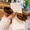 2026 Nuevas Gafas de Sol Ovaladas de Metal con Letras Cruzadas Tendencia de Moda Unisex Gafas de Sol con Protección Solar