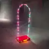 Bar Ktv Punto Luminoso Led Fantasía Acero Inoxidable Marco de Puerta Gogo Punto Baile Palo Móvil Punto Plataforma de Baile