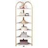 Gabinete de Esquina, Estante de Esquina, Estantería Triangular de Pie, Estantería de Esquina para Dormitorio, Estante de Esquina de Pared, Estante de Pared de Hierro Forjado, Estantería