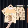 Pijama Infantil 2026 Verano Manga Corta y Shorts para Niños Mayores, Conjuntos de Dibujos Animados para Niños, Ropa de Casa Linda para Niñas