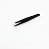 Pinza para cejas acero inoxidable herramientas de belleza negra plana antideslizante oblicua pinza para cejas pinza para cejas pinzas fabricantes venta al por mayor