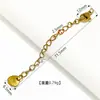 Colar de Moda Corrente de Extensão Dourada Aço Inoxidável Galvanizado Ouro Real Letras Coração Gota D'água Corrente de Cauda Acessórios de Joias DIY