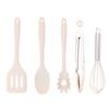 Mini utensílios de cozinha de silicone de grau alimentício, kit de utensílios de cozinha para crianças, resistente a altas temperaturas, colher e pá para cozinhar