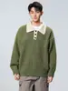 Ropa para Hombre ACU Suéter de Color de Contraste para Hombre 2026 Otoño/Invierno Nuevo Llegada Estilo Decorado con Botones Marca de Moda Top de Punto para Hombre