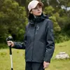 Traje de Montañismo para Exteriores 2024 con Forro Polar Engrosado Cortavientos A prueba de Frío Forro Polar Extraíble Traje Rústico para Hombre Tres en Uno