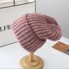 Gorro de Lana Holgado Edición Grande Cabeza Grande para Niños Otoño e Invierno Mostrar Cara Pequeña Exagerado Cálido Grueso Tejido Gorro Apilado Tendencia