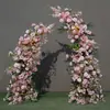 Nuevo Arco de Hierro para Bodas Soporte de Flores Forma de Cuerno Puerta Decoración de Boda al Aire Libre Arco Decoración de Fondo de Boda