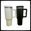 ¡Taza de coche portátil transfronteriza de 40 oz con interior de plástico y asa exterior de acero, taza de agua con hielo creativa grande para coche europea y americana!