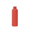 Botella deportiva de boca pequeña recubierta de goma, taza aislante de acero inoxidable 304 de doble capa al vacío, taza recta de boca pequeña estilo americano