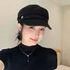 Amor de Hepburn~ Nuevo Estilo de Verano Boina con Forma de Paja para Mujer, Estilo Coreano, Elegante Retro de Moda para el Día a Día Gorra de Pato