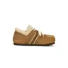 Mocasines Color Castaño~ Zapatos Cálidos y Elegantes con Aumento Oculto de Altura, Piel Suave, Zapatillas Deportivas Alemanas Retro Estilo Birkenstock para Mujer, Zapatos de Algodón
