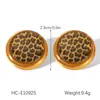 Estilo Ins Europeu e Americano Brincos de Aço Inoxidável Ouro 18K Brincos com Estampa de Leopardo e Flor Brincos Nichados Estilosos Joias Versáteis de Aço Titânio
