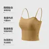 Camisola sin costuras 8851 con copas fijas, top fino de verano para mujer ajustado, adecuado para usar como prenda exterior o como capa base, pieza única versátil con un hermoso diseño en la espalda