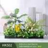 Paisagismo com Plantas Verdes Simulação Floreira Divisória de Piso Arte Floral de Chão Paisagem de Plantas Combinação de Floreira Flor Artificial em Vaso Bonsai Decoração