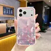 Capa de Celular de Silicone com Gradiente Líquido de Borboleta Iridescente Anti-Impressão Digital para iPhone 18 Pro Max, Capa à Prova de Choque Atacado