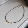 Suu Estilo Ins Simple Super Brillante Diamante Importado Facetado Cristal Perla Collar Lujo Ligero Apilado para Usar Estilo Europeo y Americano