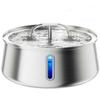 Dispensador de Agua para Mascotas de Acero Inoxidable Alimentador Inteligente de Agua Led para Gatos y Perros Purificación de Agua de Doble Capa Plato para Beber Tazón de Agua