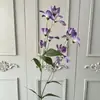 Nuevas flores de lirio artificiales de alta rama 3D para bodas, arreglos florales decorativos para el hogar y la sala de estar, flores de seda