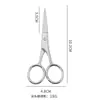 Tijeras de acero inoxidable para cejas pegatinas de belleza para párpados tijeras pequeñas tijeras para cejas domésticas cabeza redonda tijeras para barba nariz venta al por mayor