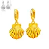 Accesorios transfronterizos estilo playa popular moda de personalidad europea y americana pendientes de carcasa de aleación pendientes retro de vida marina para mujer